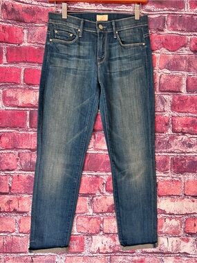 Mother Denim Skinny Not Skinny Jeans Happy Medium Blue Wash